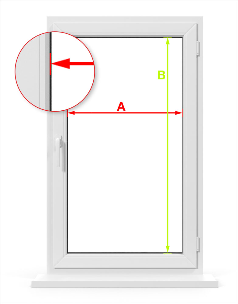 Przykład jak zmierzyć okno do zamontowania rolety plisowanej w sposób inwazyjny